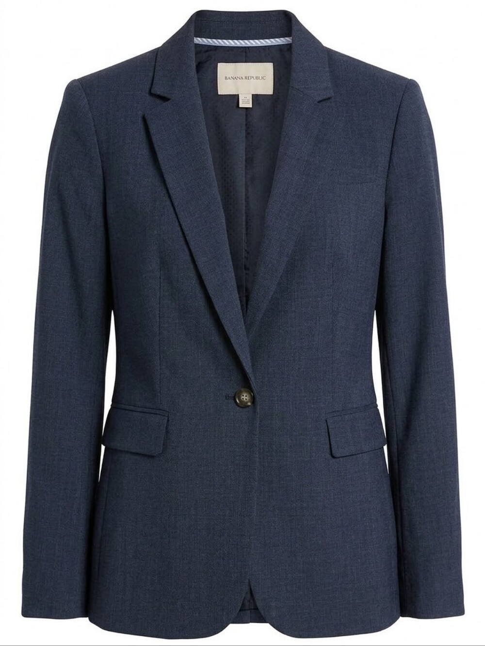 Banana Republic Women's Dark Navy Single-Button Blazer
